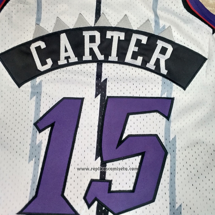 Camiseta Toronto Raptors Vince Carter #15 Mitchell & Ness 1998-99 Blanco